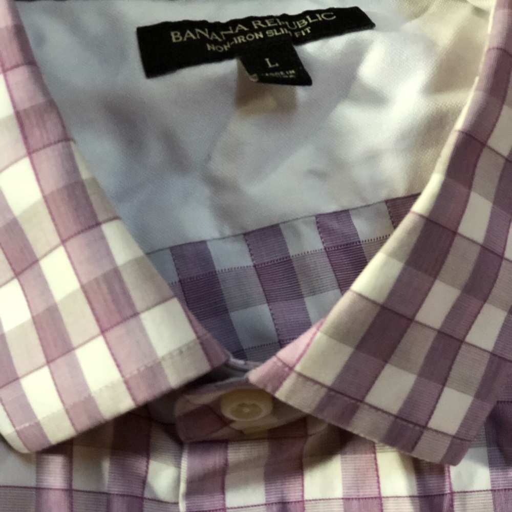Banana Republic Mens non-iron Slim Fit Dress Shirt
